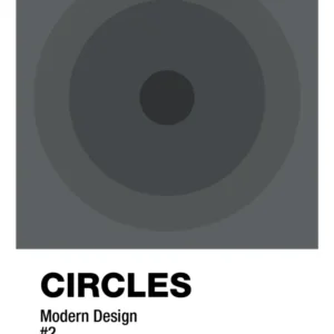 GPS Chartplotter plakat: circles #2 - graphic charcoal 60