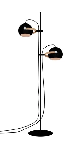 D.C GULVLAMPE 2 ARME CHARCOAL M/EGETRÆ