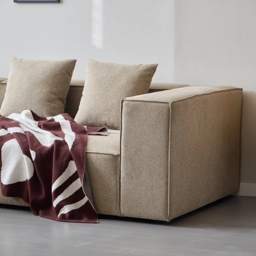 Hailey - Modulsofa i sand med 2 moduler L: 294 X D: 100 X H: 65 cm