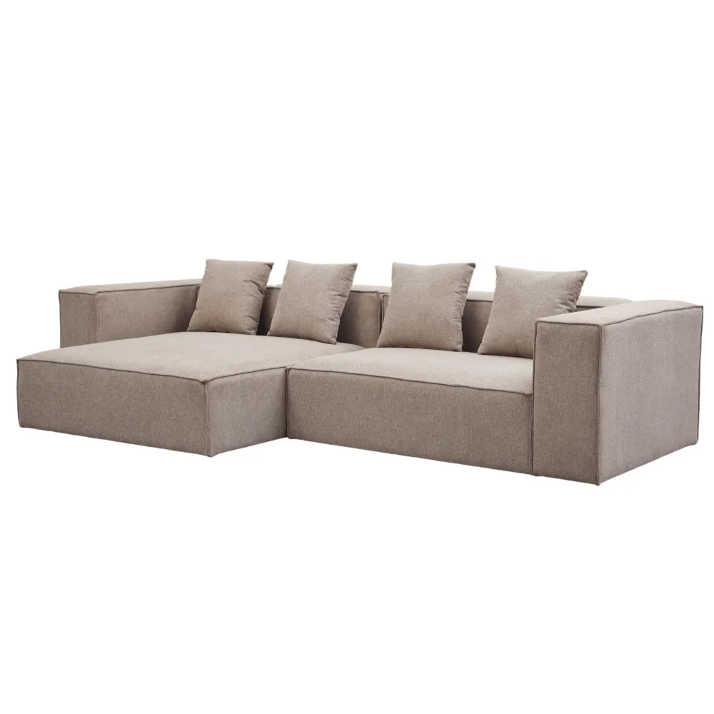 Hailey - Venstrevendt chaiselong modulsofa i sand med 2 moduler L: 294 X D: 148 X H: 65 cm