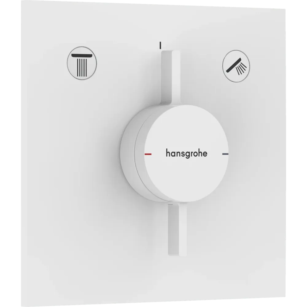 Hansgrohe DuoTurn E Armatur til indbygning 2 udtag – mat alabast