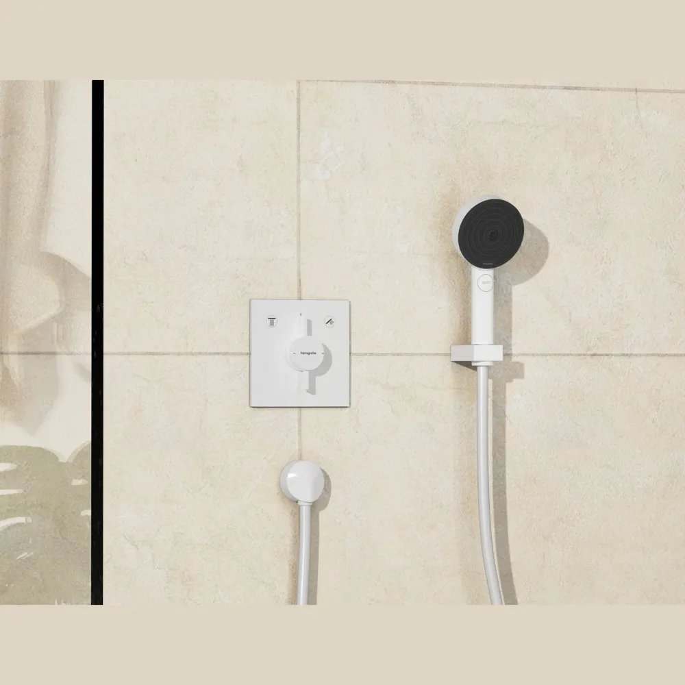 Hansgrohe DuoTurn E Armatur til indbygning 2 udtag – mat alabast