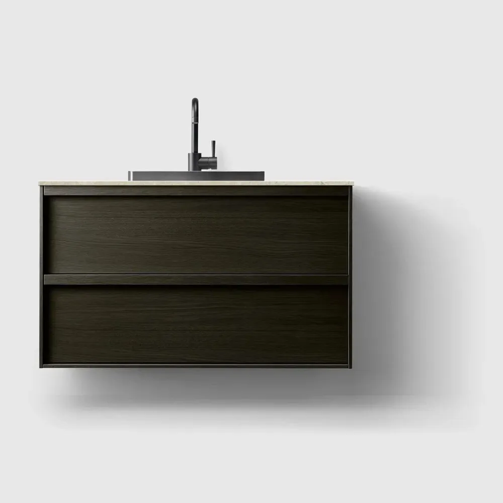HAVEN H2/100 - Charcoal Wood med stenbordplade Black