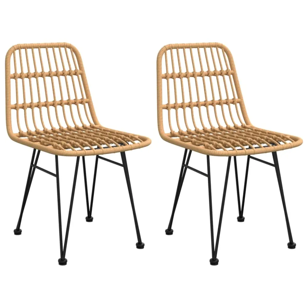 havestole 2 stk. 48x62x84 cm polyrattan