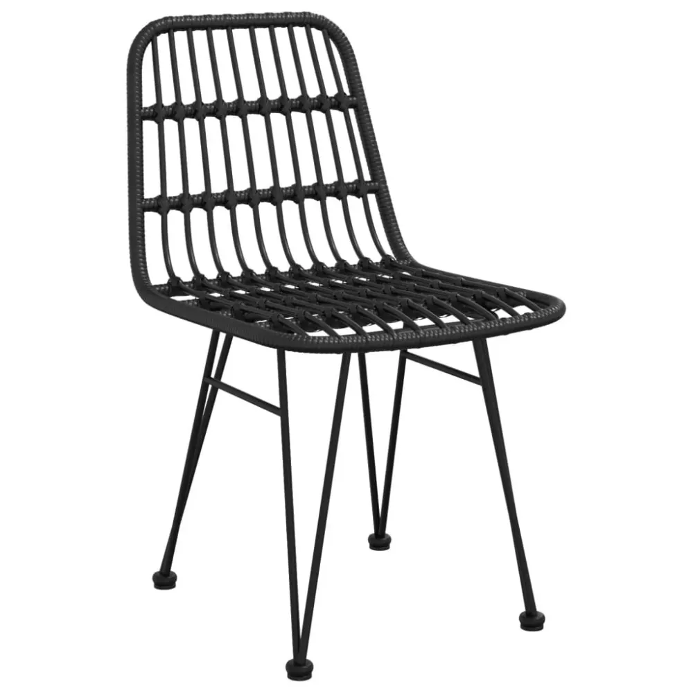 havestole 2 stk. 48x62x84 cm polyrattan charcoal