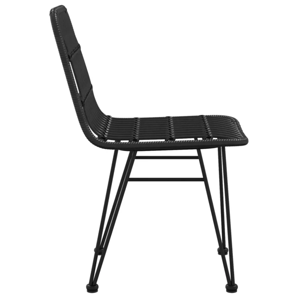havestole 2 stk. 48x62x84 cm polyrattan charcoal