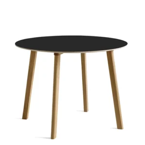 HAY Cph Deux 220 Spisebord - Ø98cm. - Ink Black/Eg