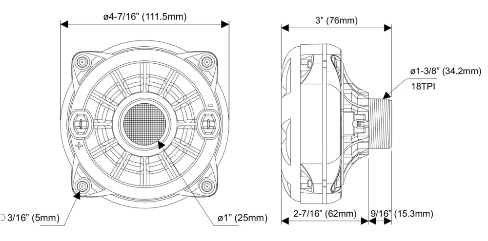 HDX-2 Tweeter White | Black