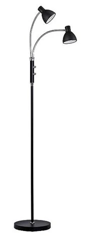 HUDSON GULVLAMPE LED 2 ARM EBONY