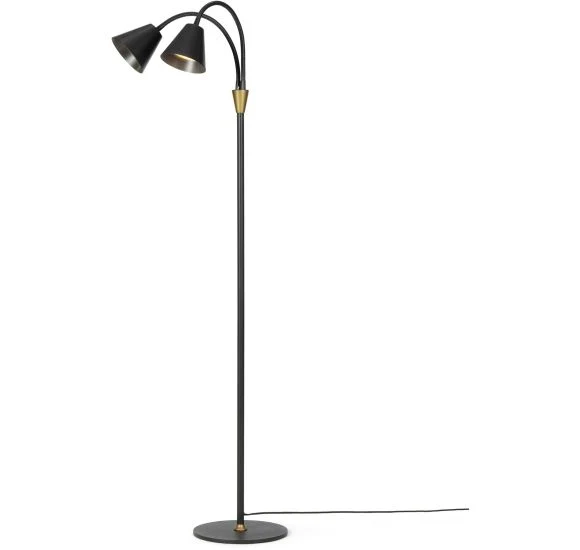 HYGGE GULVLAMPE 2 ARME GRADIT MIDNIGHT GU10