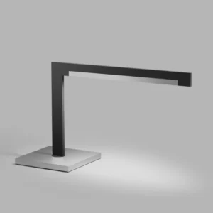 Inlay T2 Linear matsort satinsølv LED bordlampe