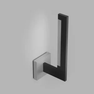 Inlay W2 Linear matsort satinsølv LED væglampe