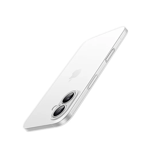 iPhone 16 - Ultratynd Flat Series Cover V.2.0 - Hvid/Klar