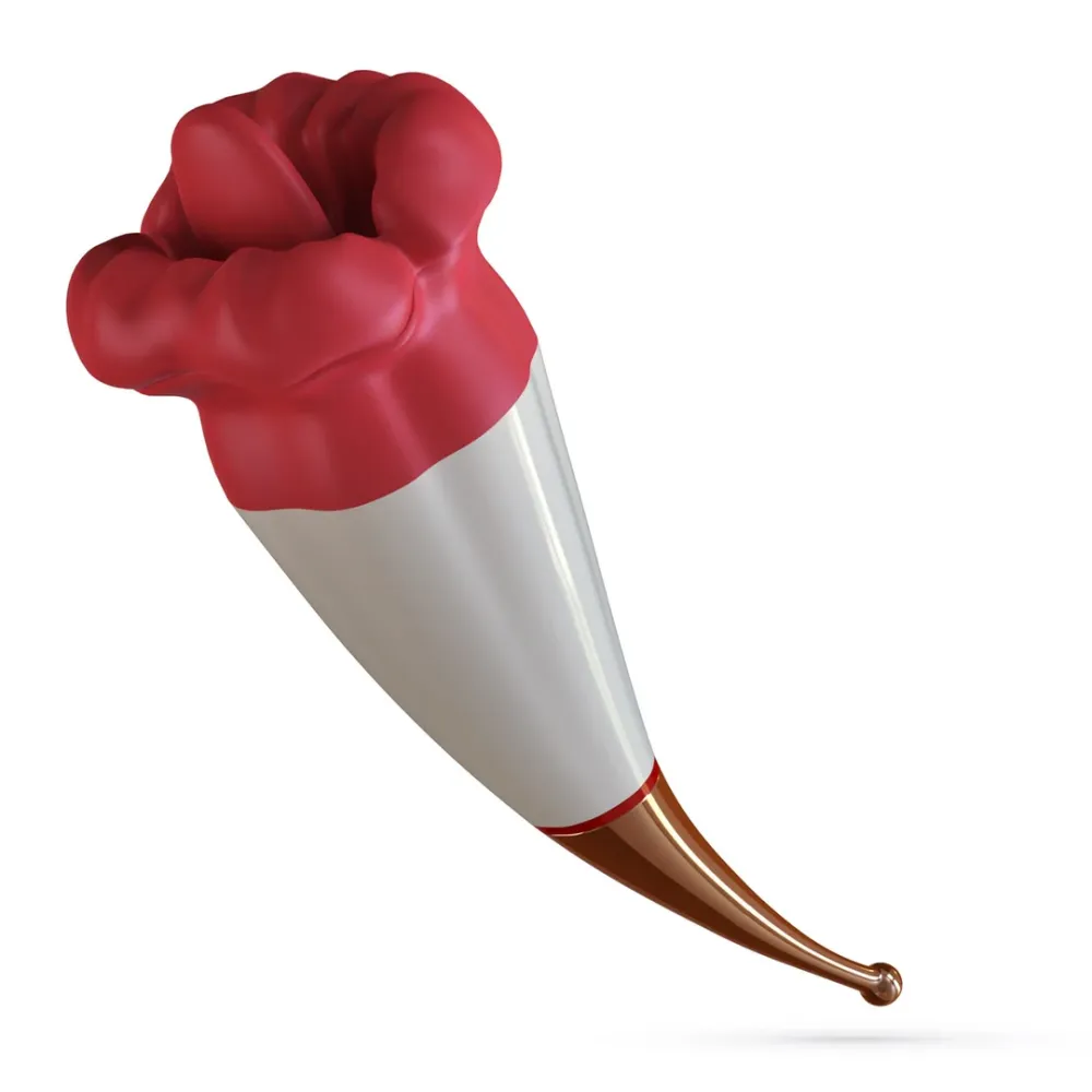 Jagger - Estimulador Doble Licking - Rojo - 9" Sunlight Readable