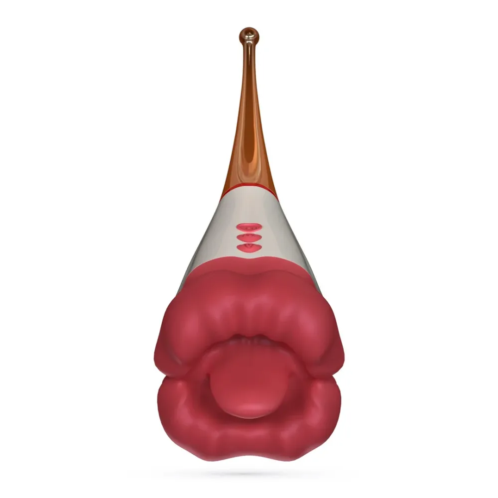 Jagger - Estimulador Doble Licking - Rojo - 9" Sunlight Readable