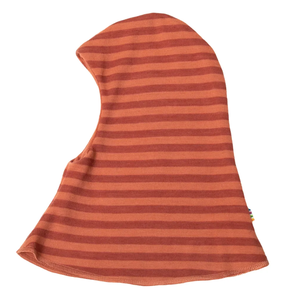 Joha Balaclava i uld - Vendbar - 2 lags - Rust 37