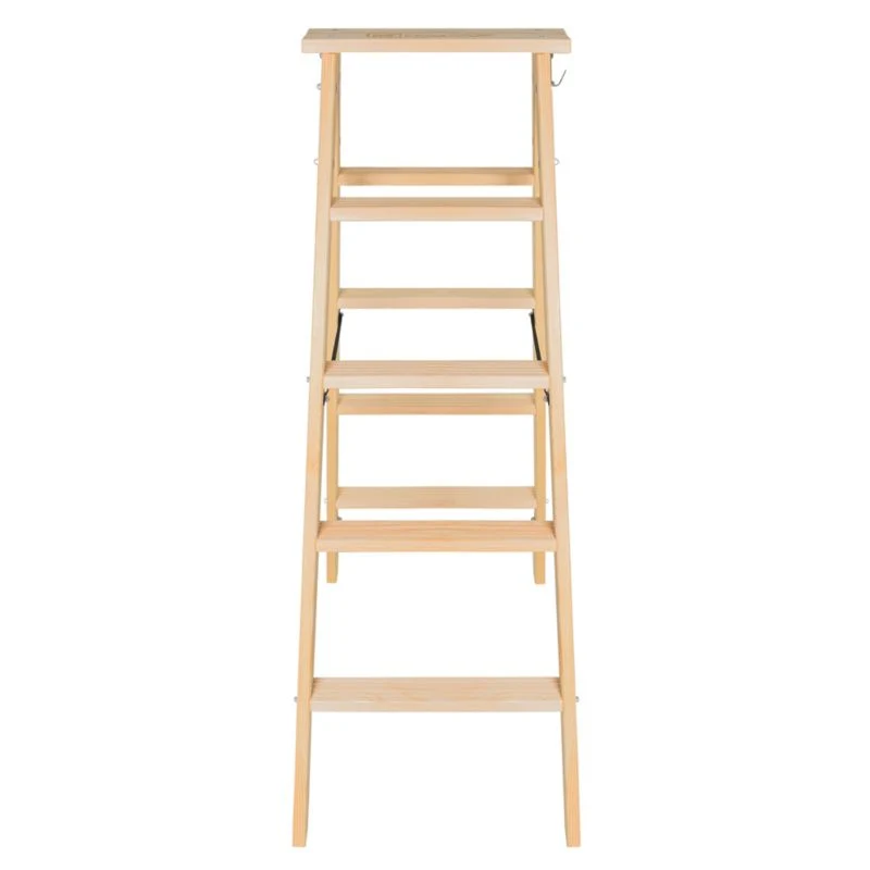 KADAX Malerladders Træ Portable 2x5 Trin Dobbeltsidet