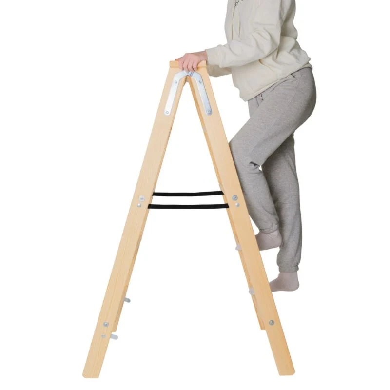 KADAX Malerladders Træ Portable 2x5 Trin Dobbeltsidet