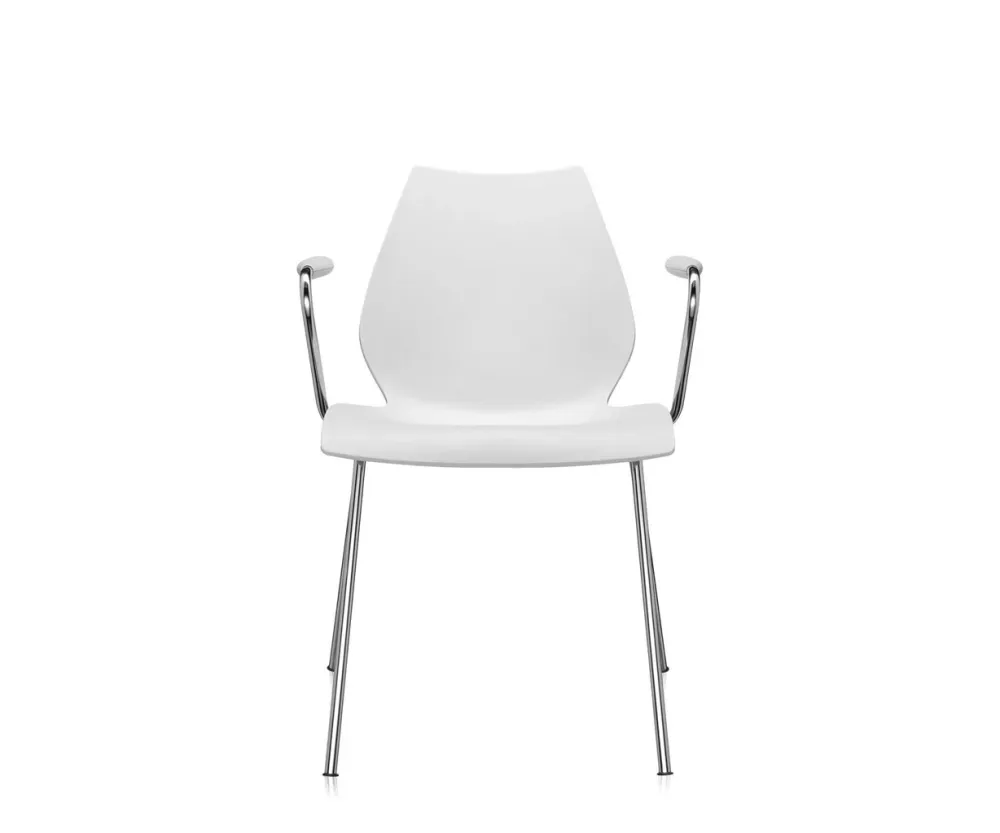 Kartell Maui Stol - Med Armlæn - 2 stk. White