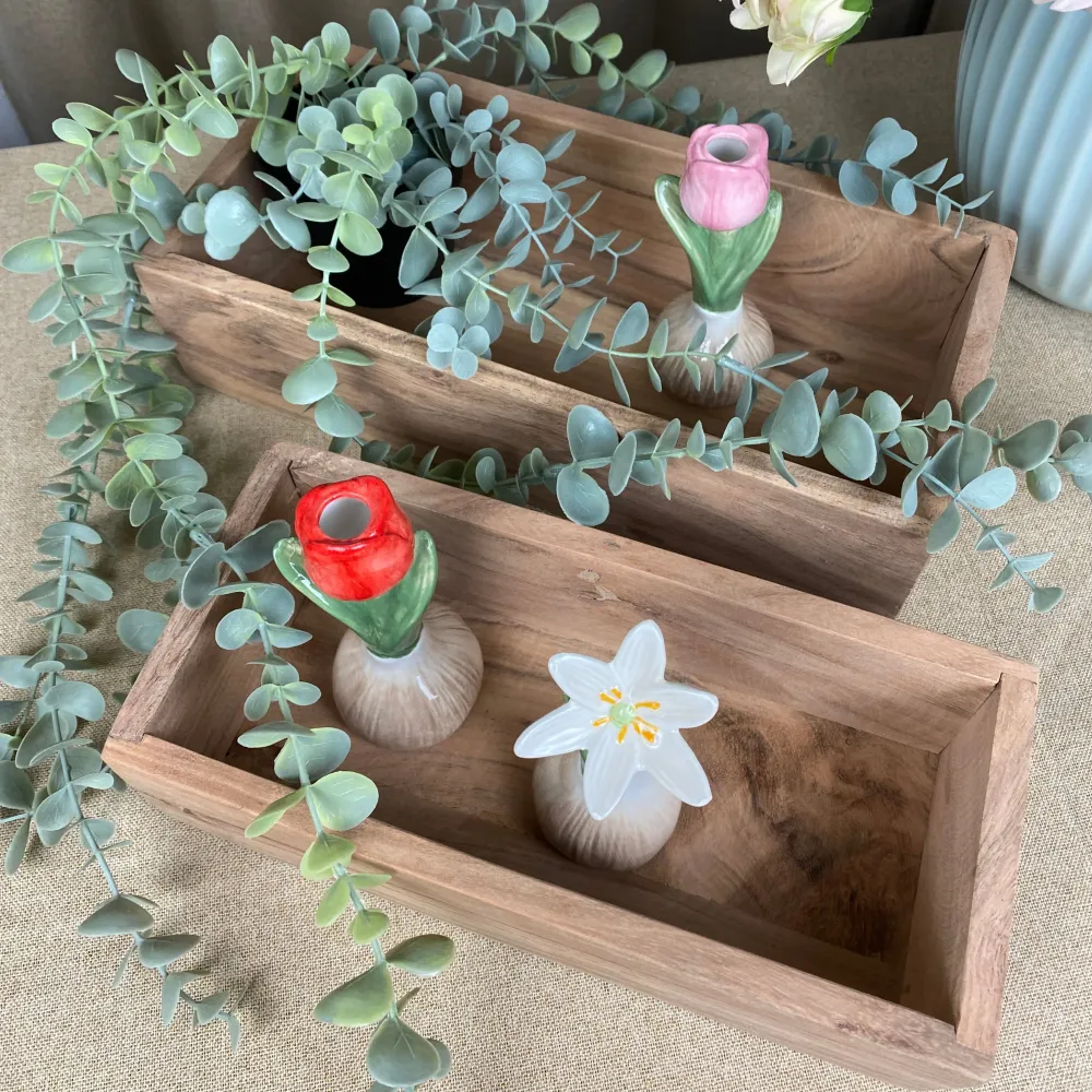 Kasser i akacietræ - 2 stk.