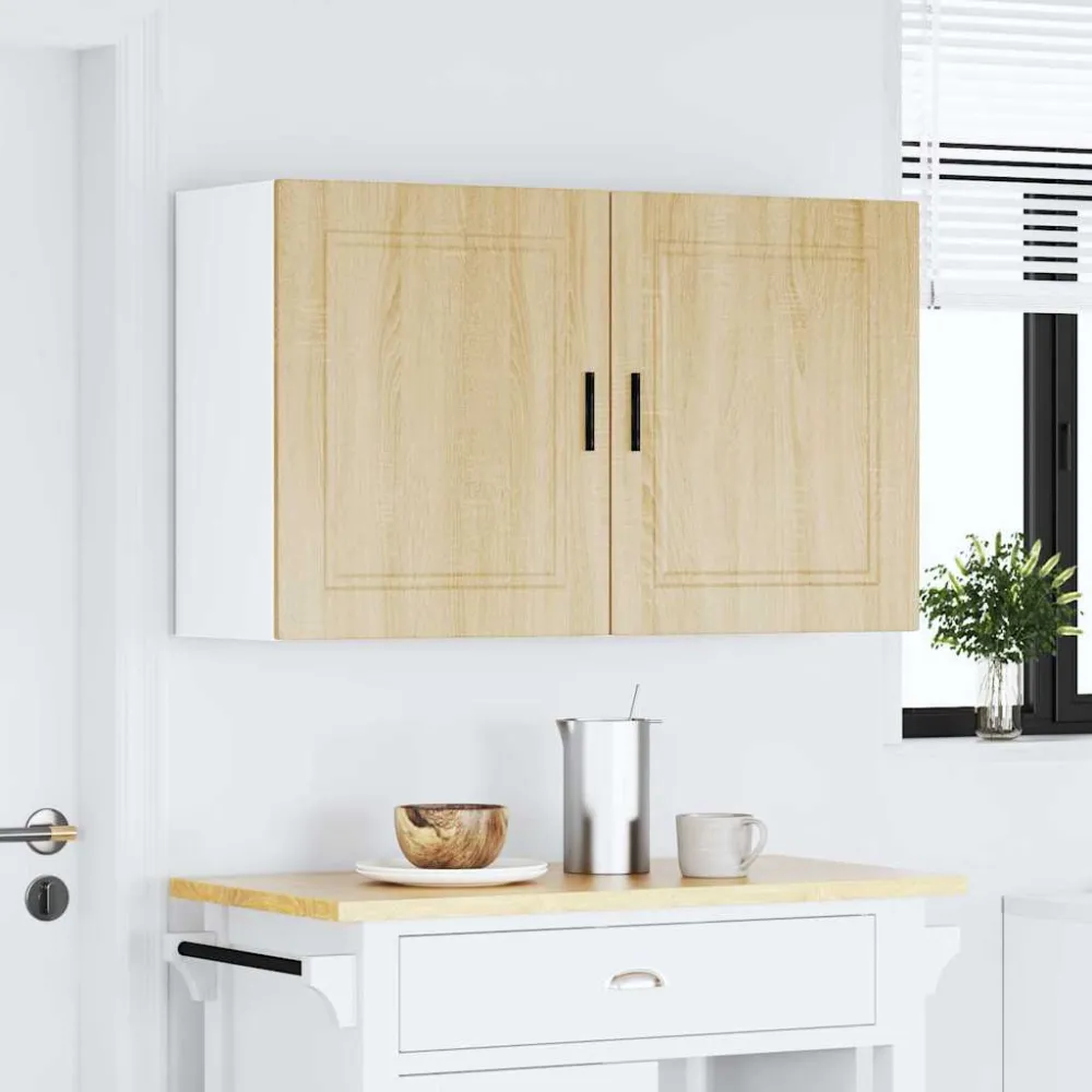 køkkenoverskabe 2 stk. Porto samlet træ sonoma-eg