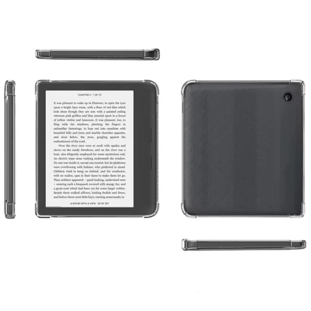 Kobo Libra 2 Fleksibelt Plastik Bagside Cover - Sheer