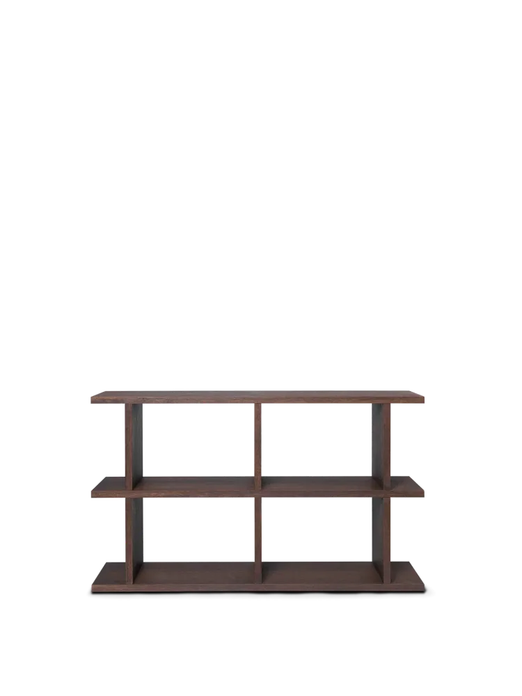 Kona Bookcase - 2x2 - Charcoal Stained Oak