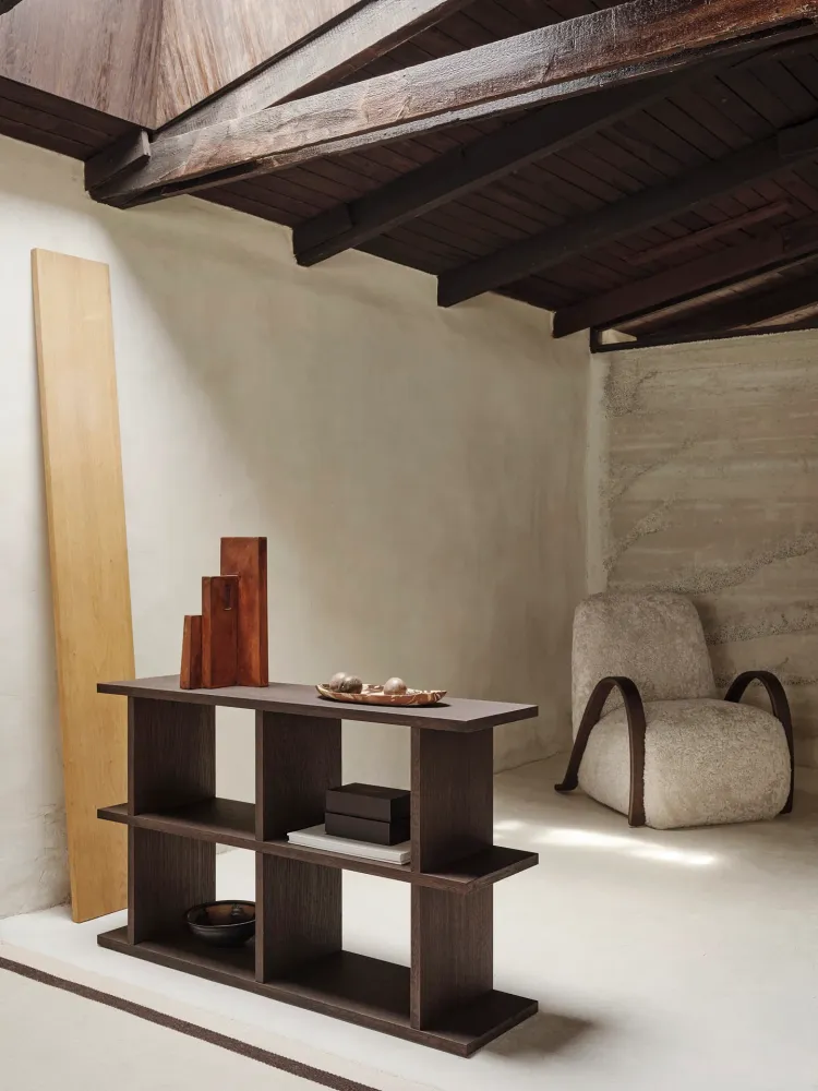 Kona Bookcase - 2x2 - Charcoal Stained Oak