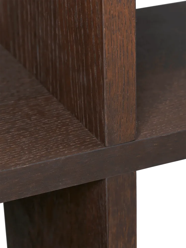 Kona Bookcase - 2x2 - Charcoal Stained Oak