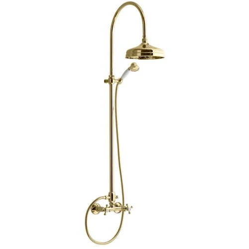 Lavabo Brusesystem Nostalgisk komplet 2-greb - messing