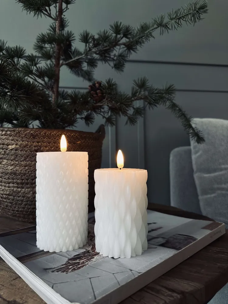 LED Bloklys / Design – 2 stk Kridt