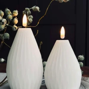LED Bloklys / Riller – 2 stk Alabast