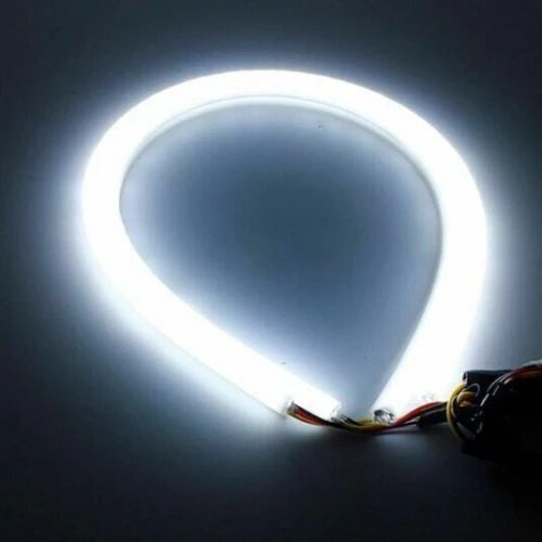 2x 60 cm LED hvid bil DRL daglygter lampe strimmel vivid fleksibel blødt rør