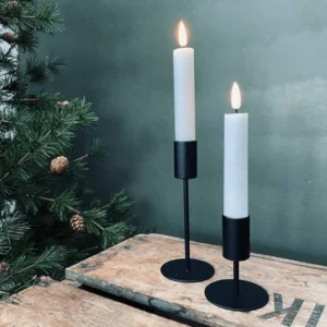LED Kronelys 2 stk - 15 cm med timerfunktion