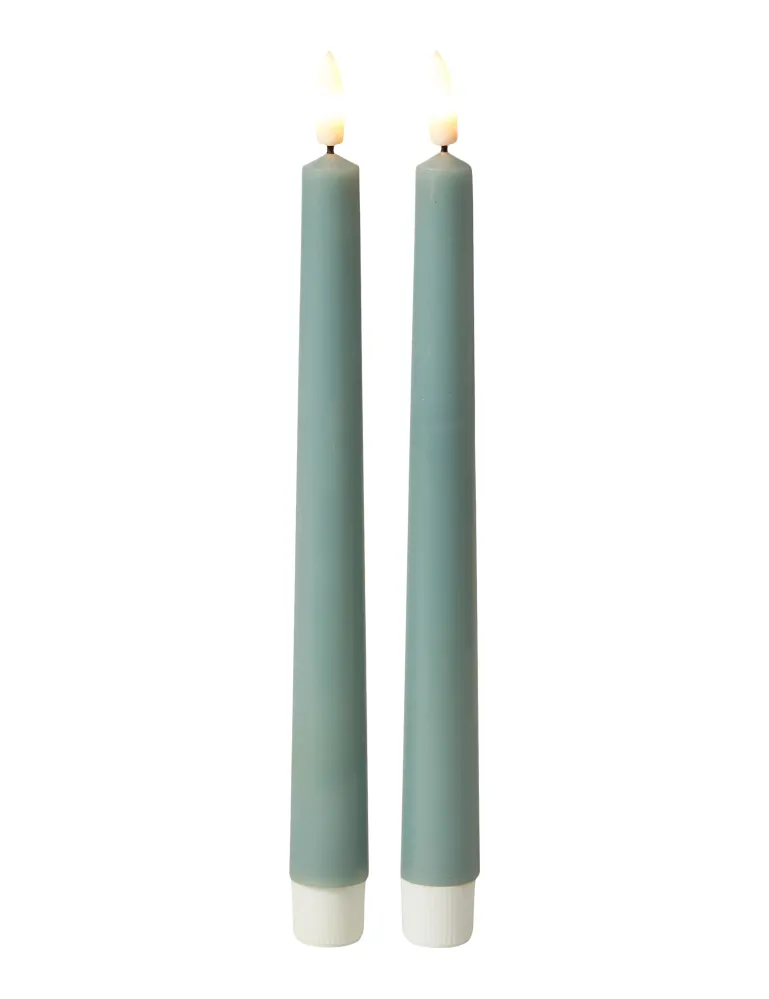 LED stagelys 2 stk. 24 cm - 3D flamme - sea