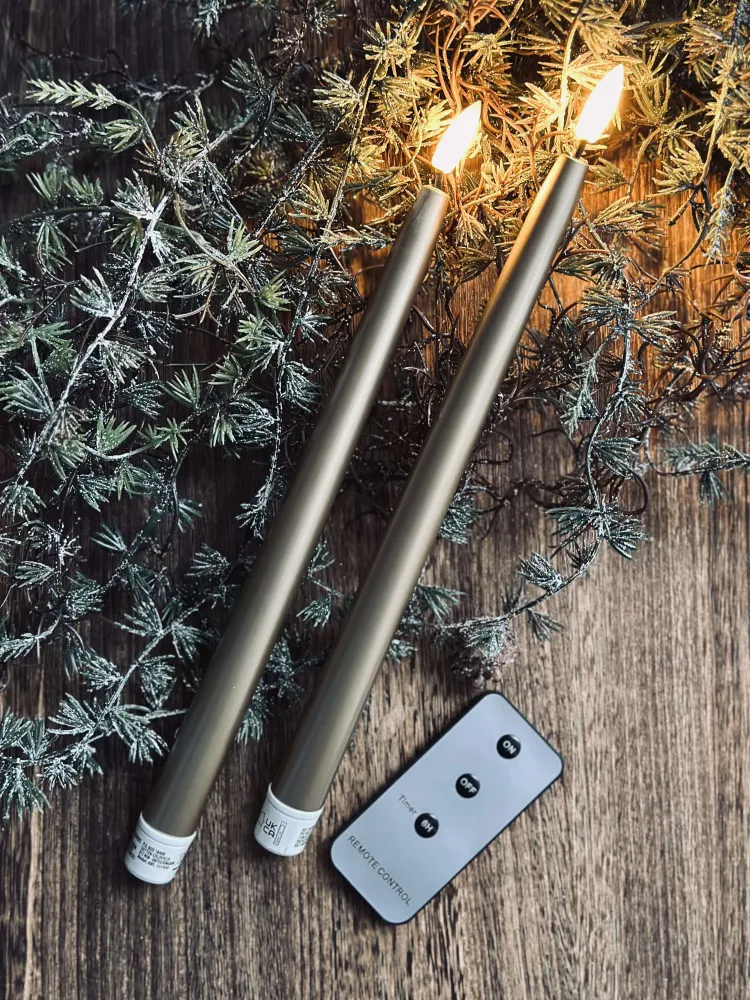LED Stagelys 2 stk - Guld 27cm