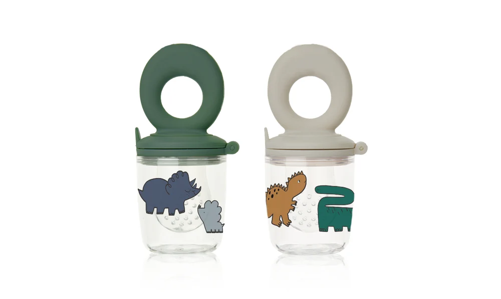 Liewood Miranda Food Feeder - 2 stk - Dinosaurs / Mist | CHIRP | SideVu