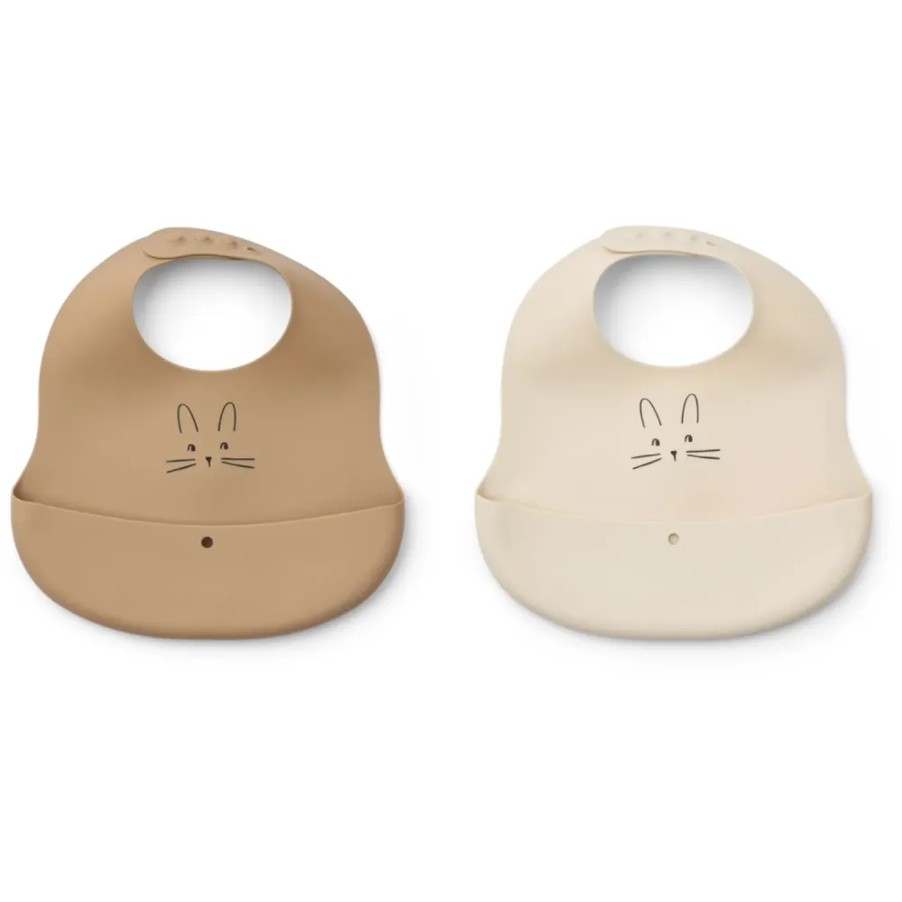 LIEWOOD Rabbit Sandy / Oat Ember Printed Hagesmæk double-set