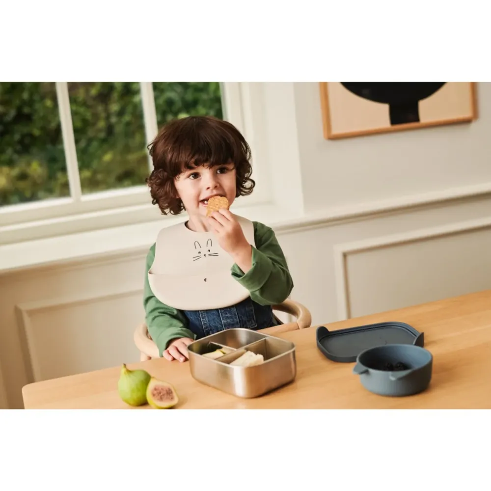LIEWOOD Rabbit Sandy / Oat Ember Printed Hagesmæk double-set
