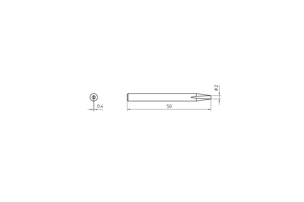 Loddespids 2,0mm SPI-27