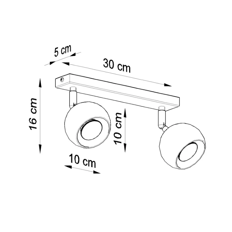 Loftslampe OCULARE 2 alabast