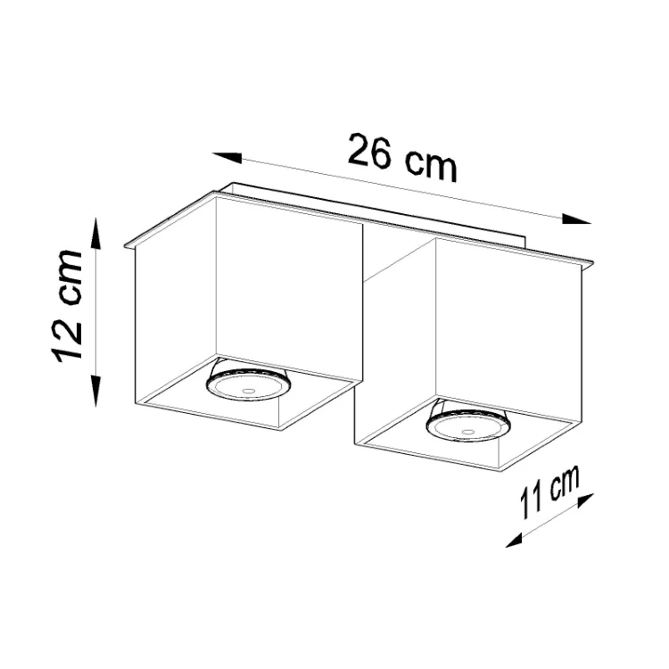 Loftslampe QUAD 2 pearl