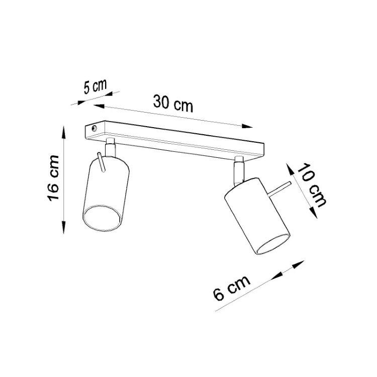 Loftslampe RING 2 kridt
