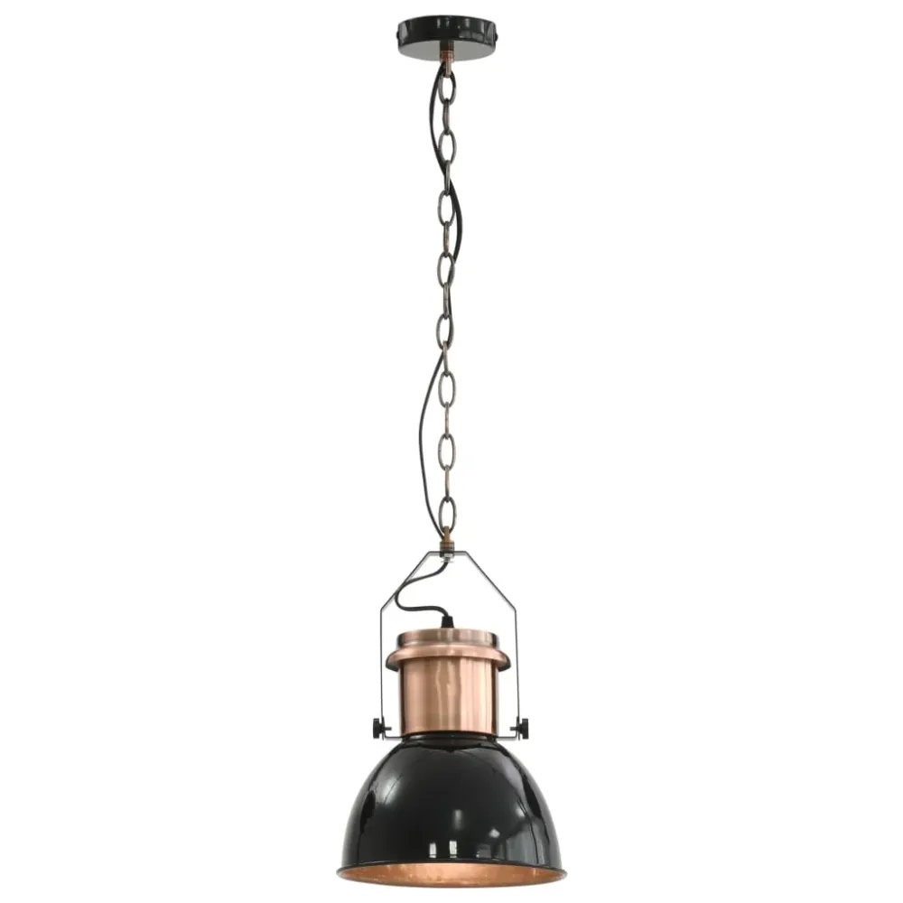 Loftslampe 2 Stk. Rund E27 Onyx