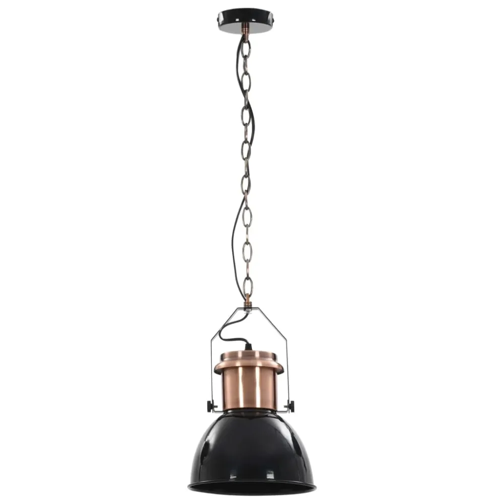 Loftslampe 2 Stk. Rund E27 Onyx