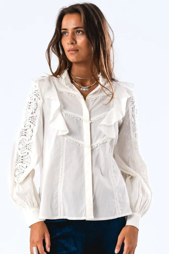 Lollys Laundry - Majall Shirt Ls - 02 Creme Xs