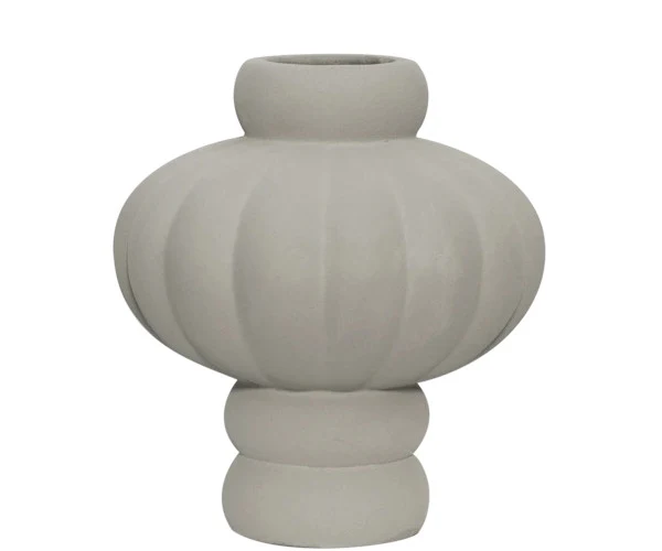 Louise Roe Balloon Porcelain vase - 02 - Sanded Grey