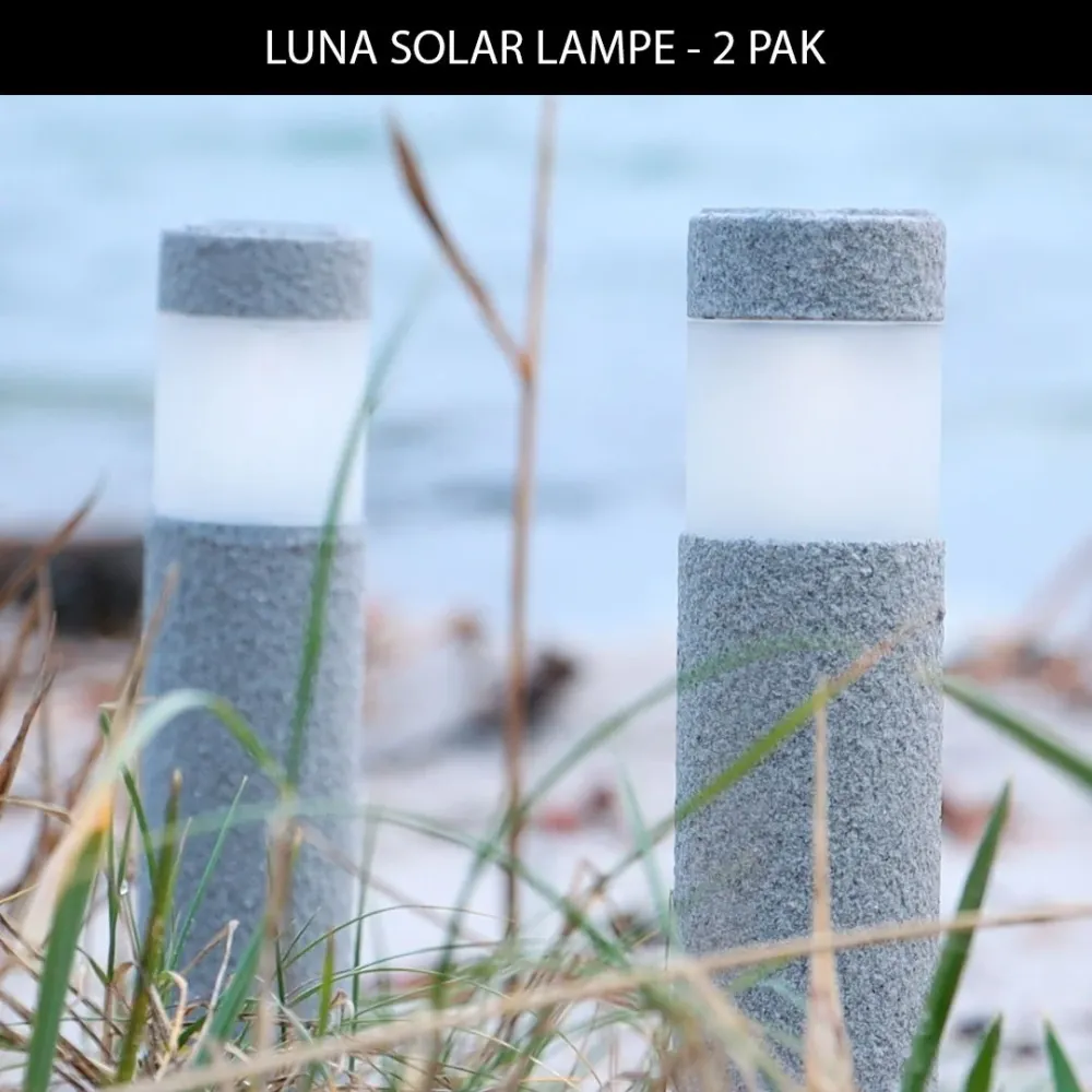 Luna solarlampe - 2 pak White | Black