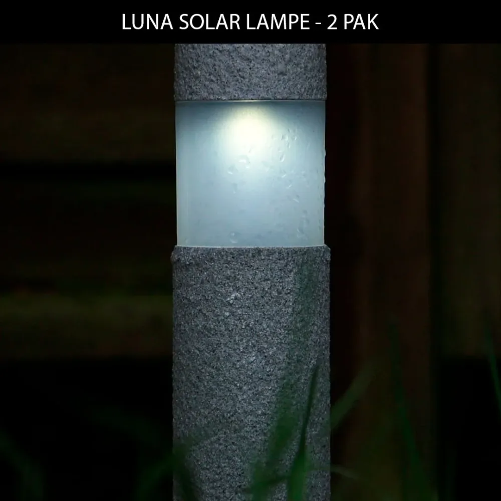 Luna solarlampe - 2 pak White | Black