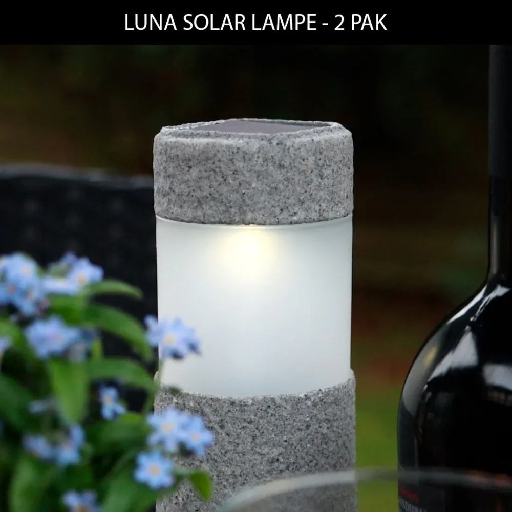 Luna solarlampe - 2 pak White | Black